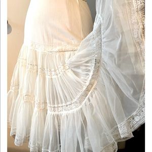 Vintage lolita gothic petticoat ruffle skirt y2k grunge